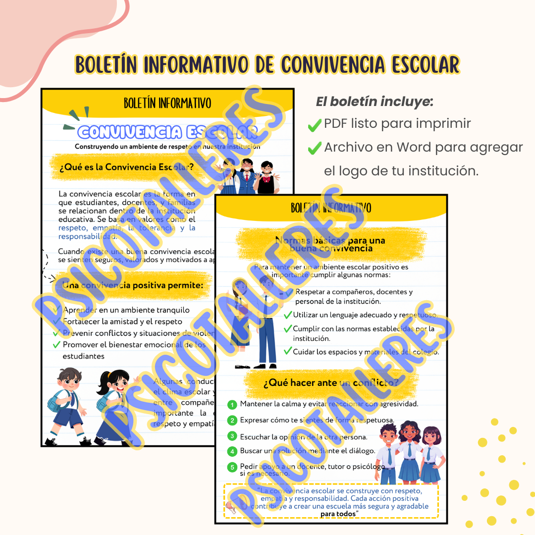Boletín de convivencia escolar - Imagen 2