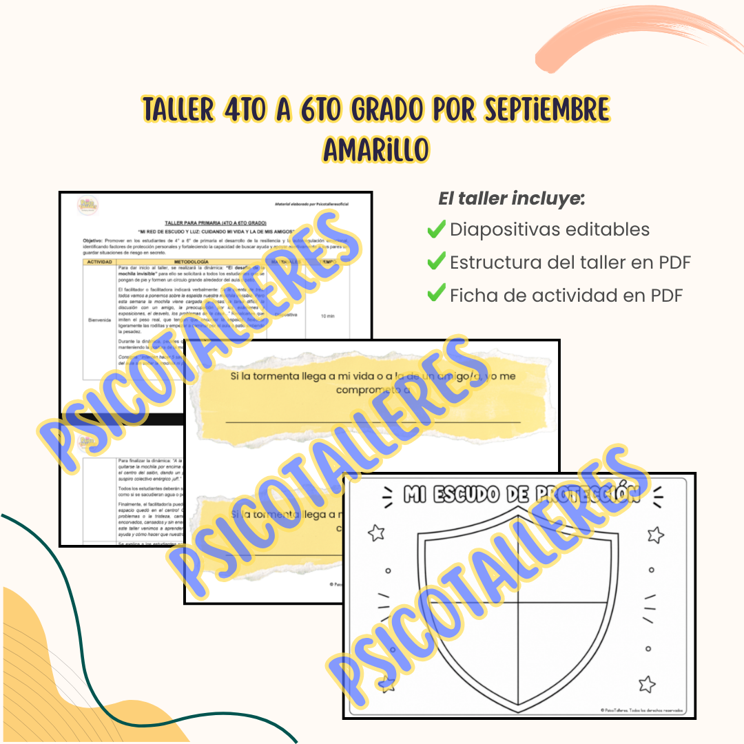 Taller Primaria (4.° a 6.° Grado) por Septiembre Amarillo - Imagen 3
