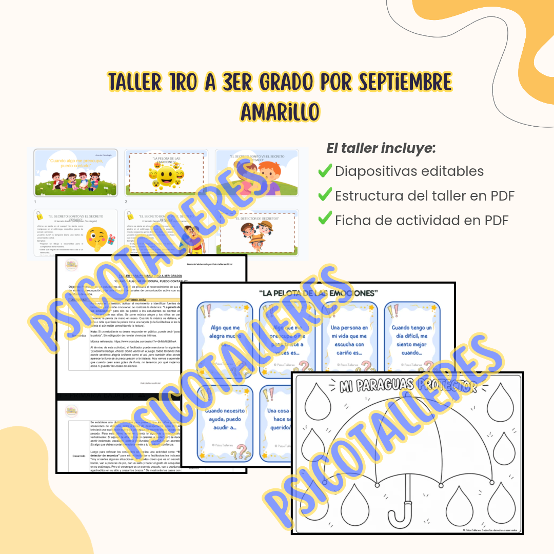 Taller Primaria (1.° a 3.° Grado) por Septiembre Amarillo - Imagen 2