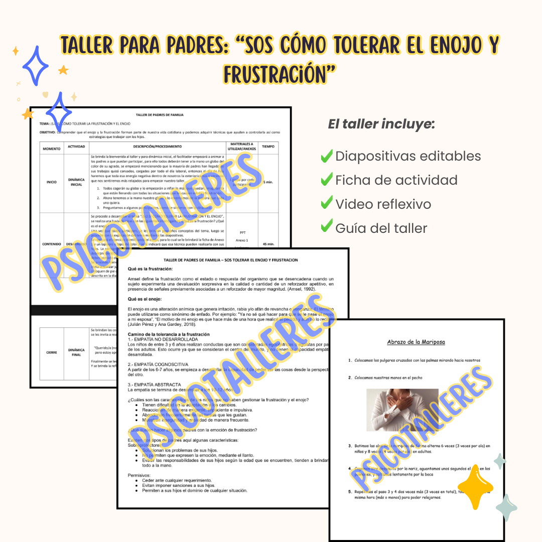 Taller para padres: Tolerancia al Enojo y Frustración en niños - Imagen 3