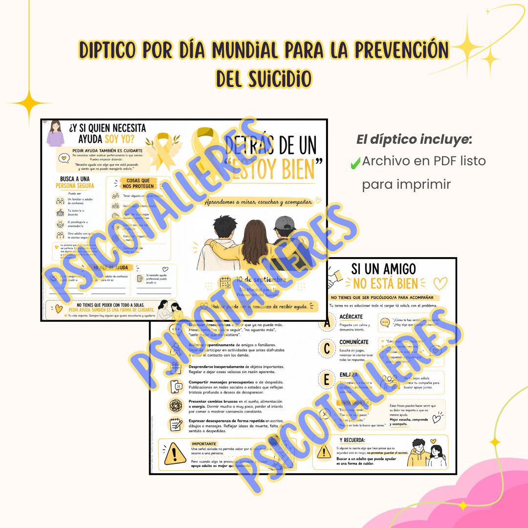 Díptico adolescentes - Prevención del Suicidio - Imagen 2